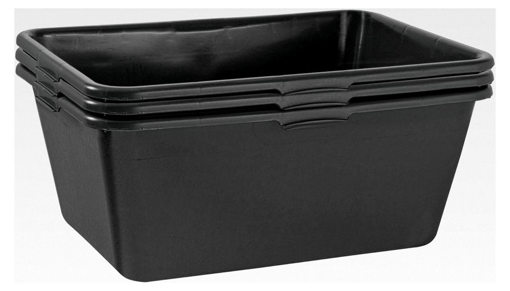 3x Mörtelkasten 90 Liter Profiqualität 77,5x55x32cm schwarz