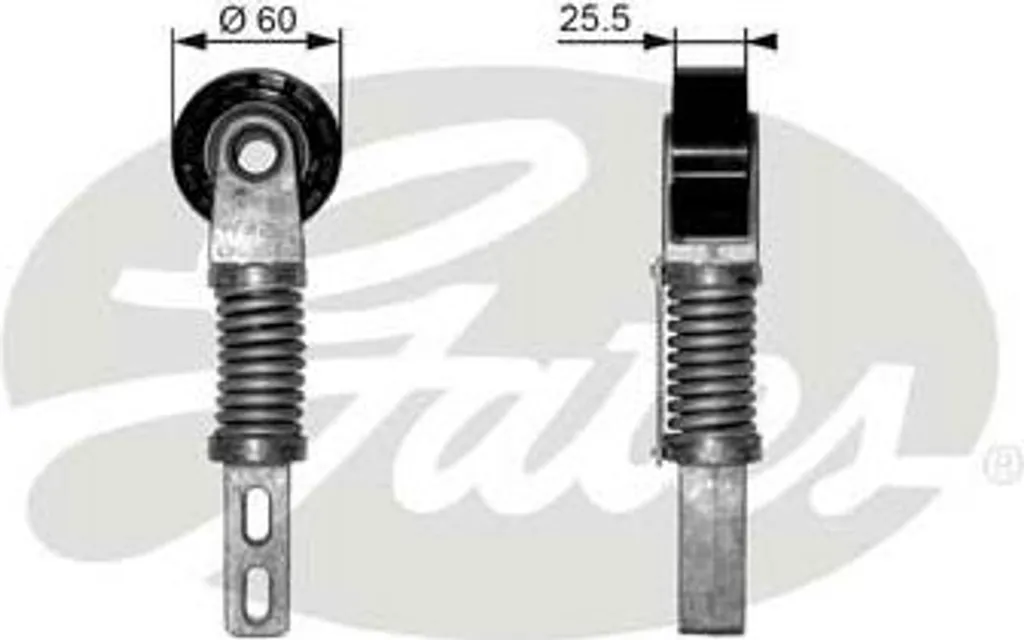 Rouleau tendeur GATES T38355 pour courroie OE 8200065970 Scenic Megane