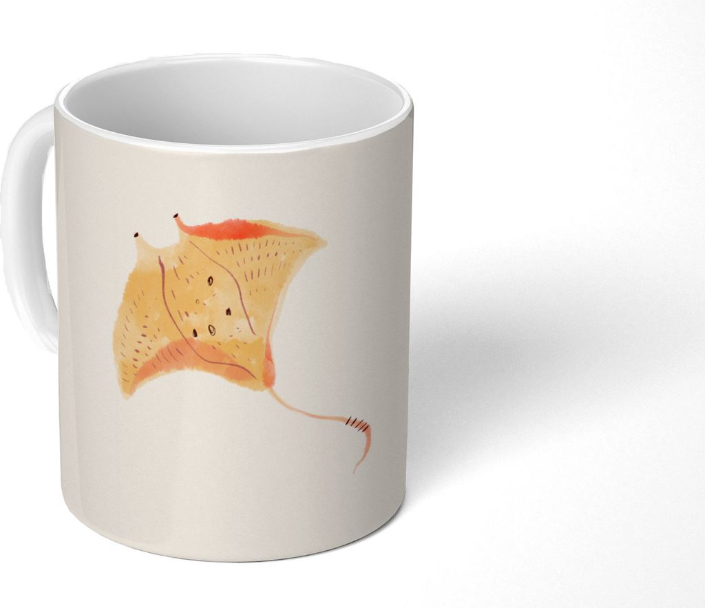 MuchoWow Tasse Kaffeetasse Kaffeebecher 350 ml Manta - Pastell - Gelb Teetasse - Fototasse - Becher - Keramikbecher - Teebecher - Kaffeetasse - B...