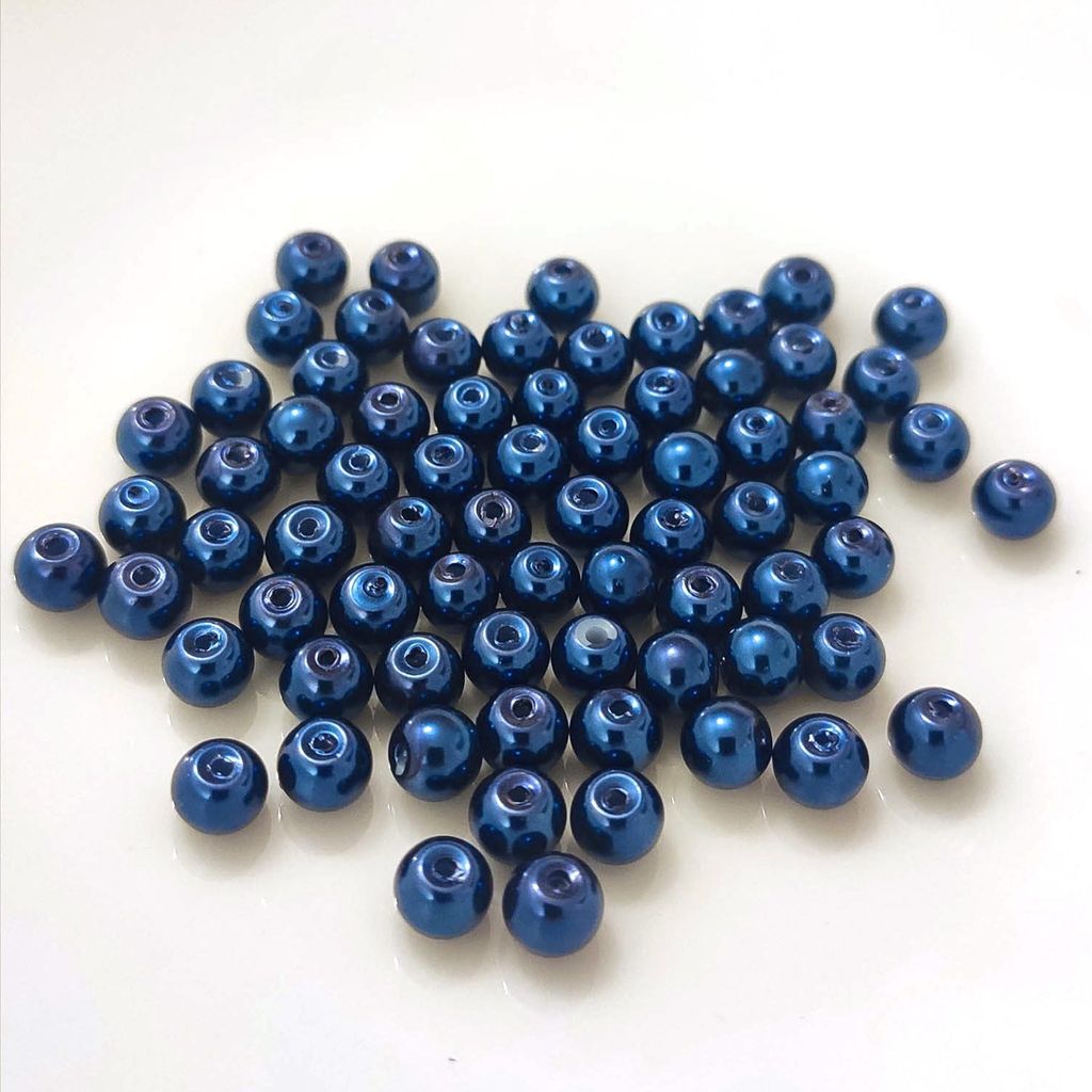 Glasperlen - Typ 'rund' - 20g - 8 mm - Blau dunkel Obrázek produktu 