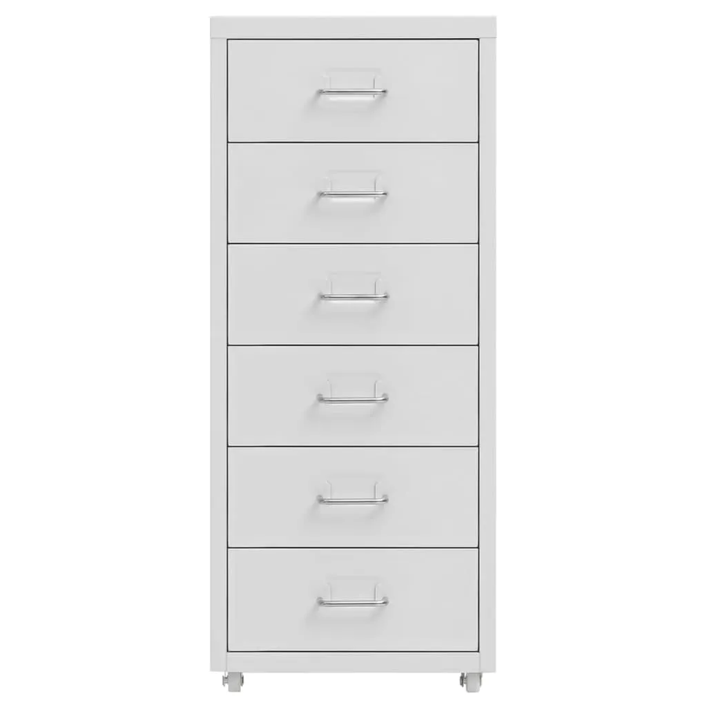 The Living Store Armadio con rotelle Grigio 28x41x69 cm Metallo - 2