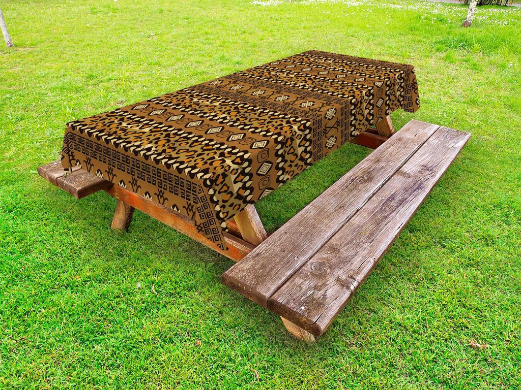 ABAKUHAUS Sambia Tischdecke Outdoor, Wilder Tropischer Produktbild 