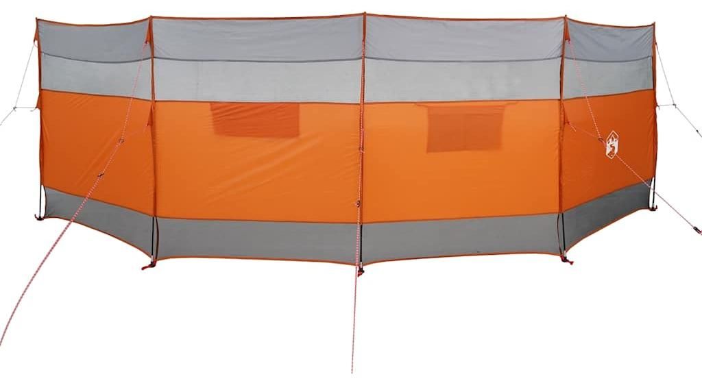 vidaXL Paravent de camping Gris et orange 510x153 cm Image du produit 
