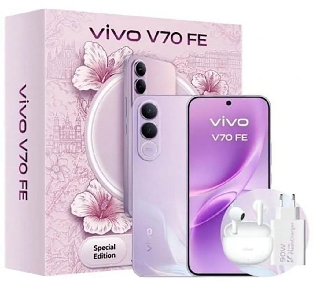 VIVO V70 FE + BUD, 17,4 cm (6.83"), 8 GB, 256 GB, 200 MP, Zdjęcie produktu 