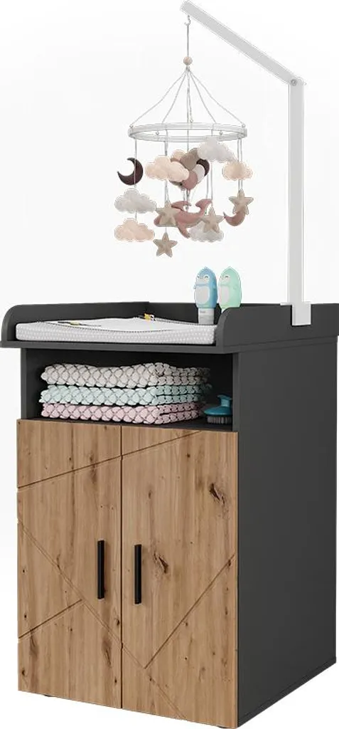 Commode de change Vicco Irma pour chambre de bébé gain de place 60 cm
