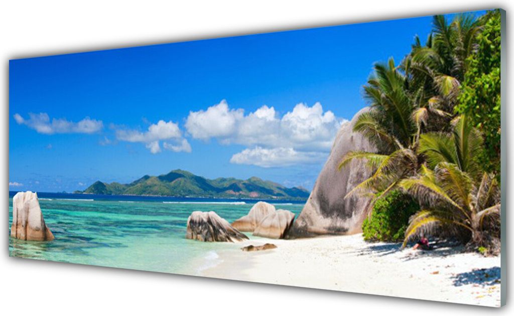 Acrylglasbilder 125x50 Wandbild Druck Meer Strand Landschaft