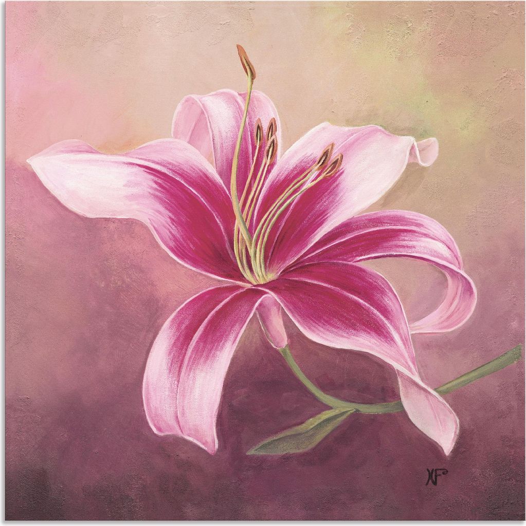 ARTland Wandbild Alu für Innen & Outdoor Frühe Lilie Größe: 70x70 cm