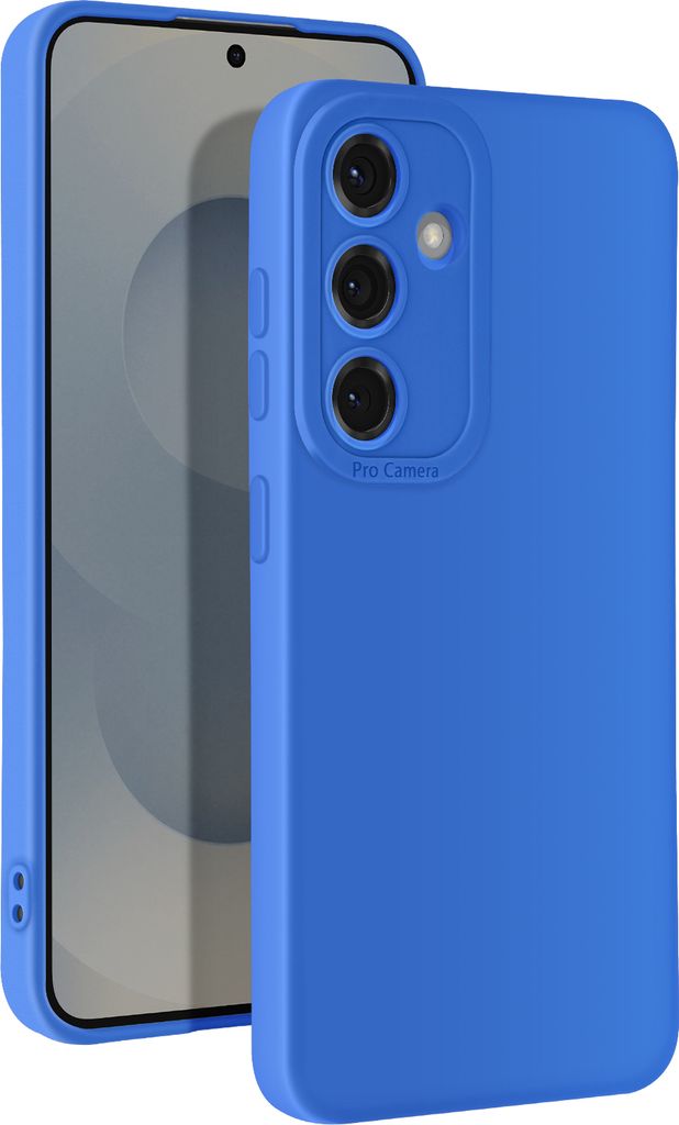 Avizar, Samsung Galaxy S25 Plus Hülle Weiches Silikon Geschütztes Kameramodul, Blau