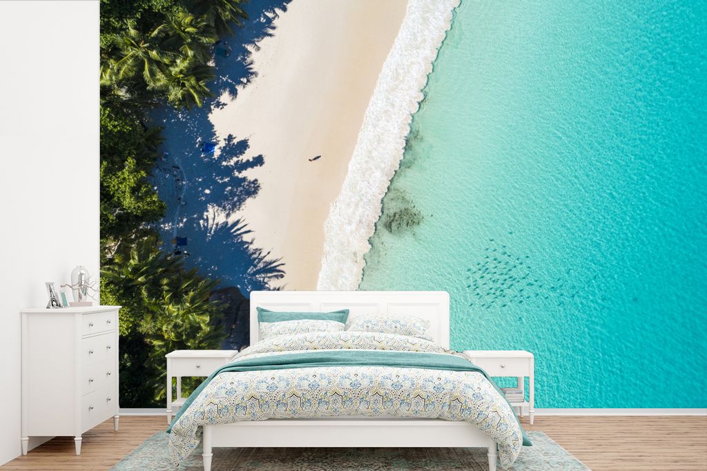 MuchoWow Fototapete für Wohnzimmer oder Schlafzimmer Wandtapete Vinyl Motivtapete Strand - Palmen - Afrika - 390x260 cm - Papiertapete