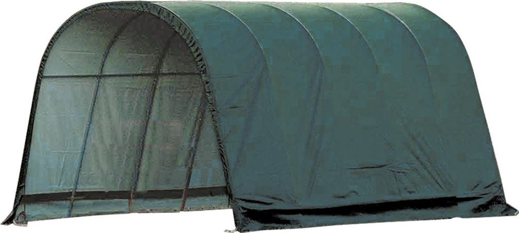 ShelterLogic Folien Weidezelt Zeltgarage Run-In-Shed Grün 610x400x300 cm