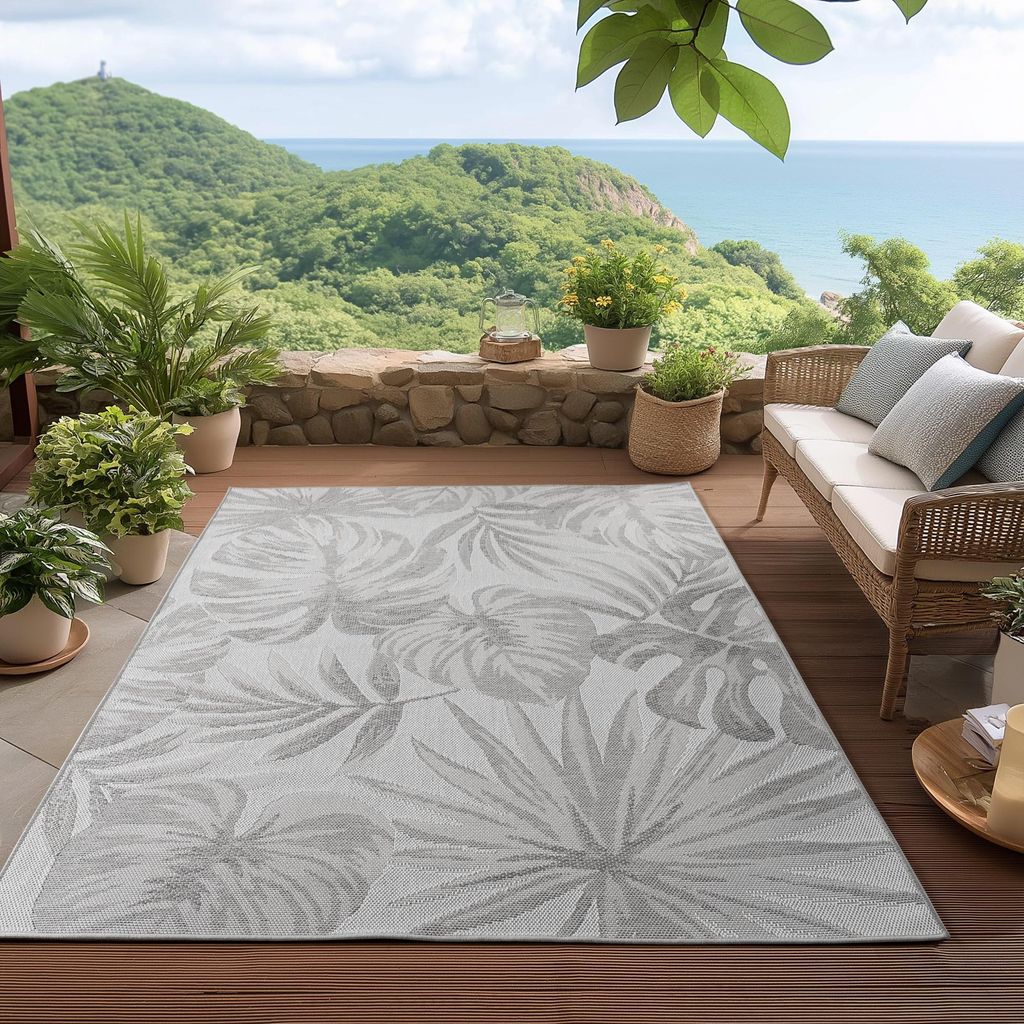 Homebyhome Outdoor Teppich Wetterfest & UV-beständig, ideal für Küche, Balkon, Terrasse, Garten, Wohnzimmer, Grösse: 280x370 cm