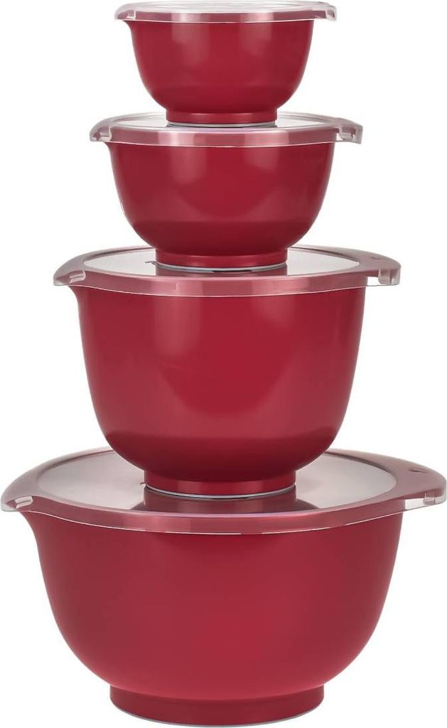 Rosti Schüssel-Set Margrethe New 8-tlg., Durostima, Rot, 0.25 + 0.5 + 1.5 + 3 L, 29963