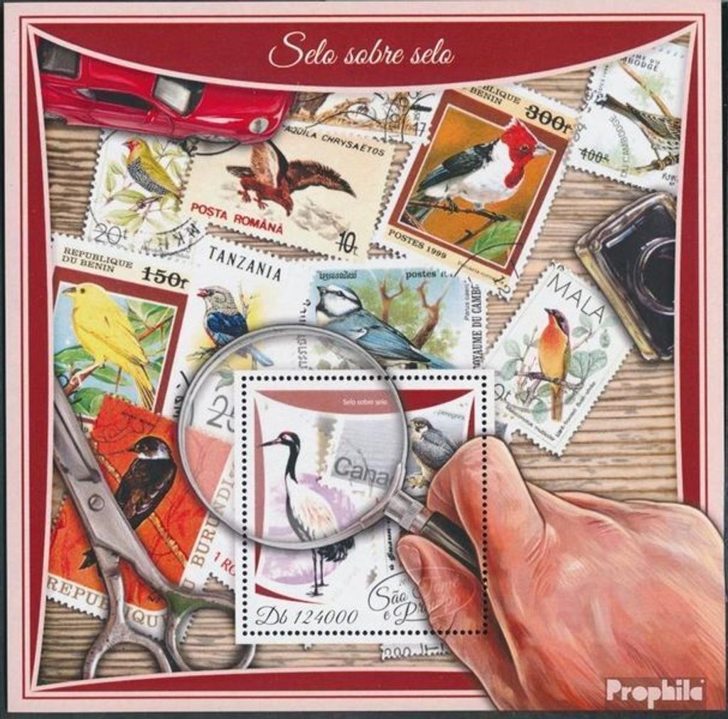 Briefmarken Sao Tome e Principe 2017 Mi Block 1337 (kompl. Ausgabe) postfrisch Briefmarken auf Briefmarken