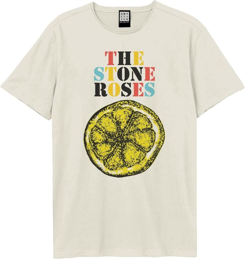 Amplified - "Stencil And Lemon" T-Shirt für Herren/Damen Uni GD4097 (L) (Altweiß)