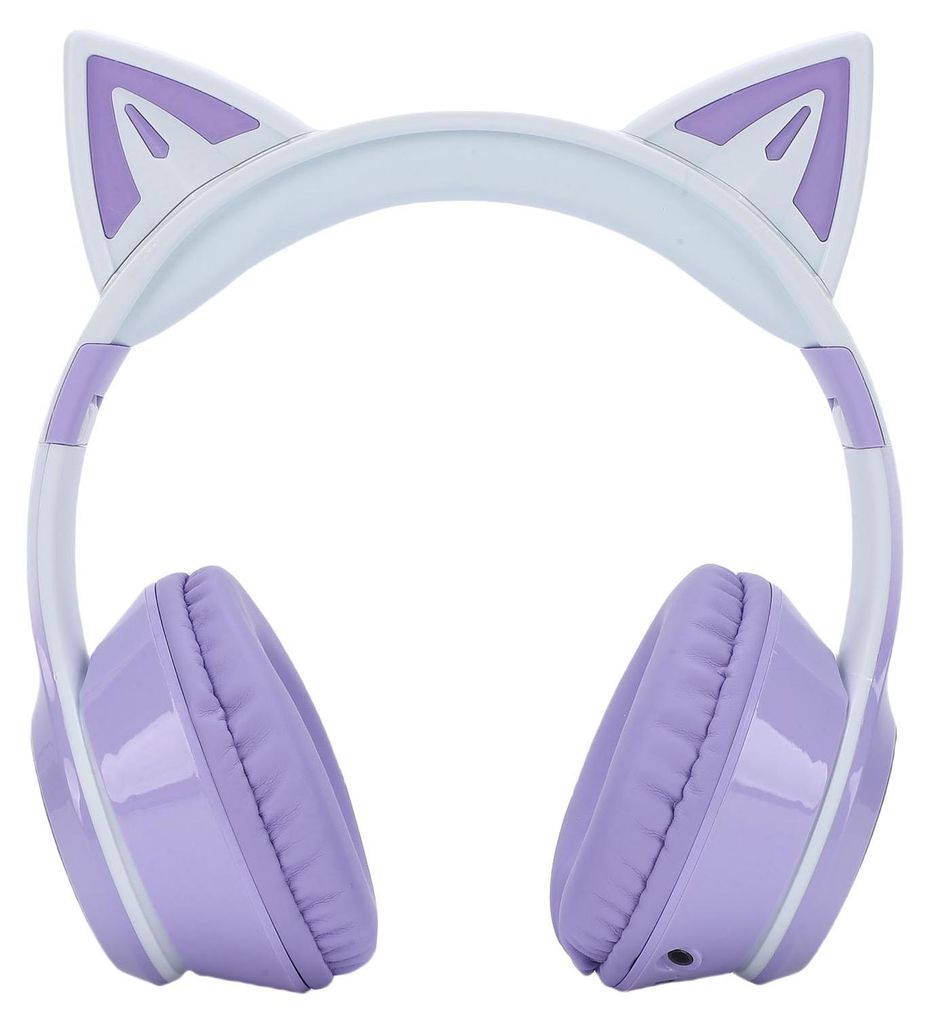 Kabellose Kopfhörer mit integriertem Mikrofon, klappbar, Bluetooth 5.3, On-Ear-Kopfhörer mit bunten LED-Leuchten für Gaming, PC und Tablet