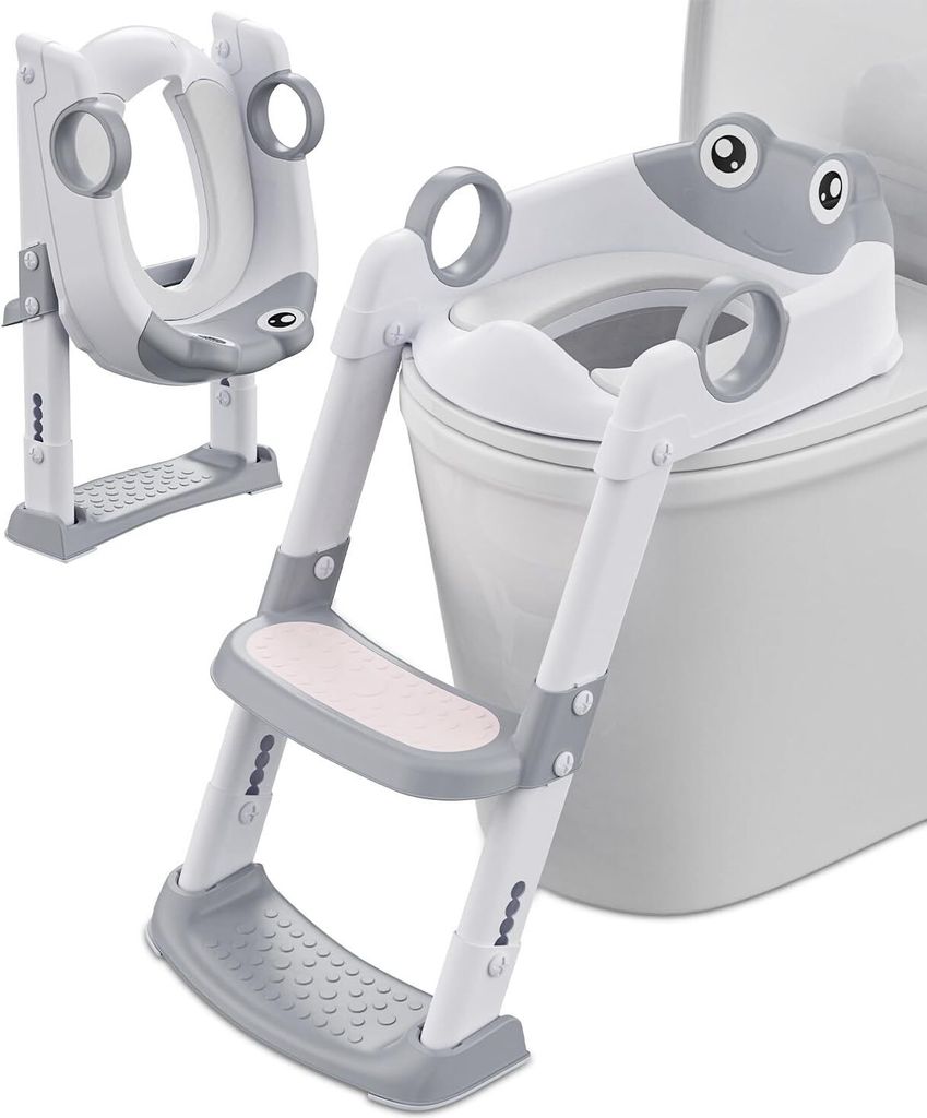 Kinder-WC-Sitz mit Treppe, spritzwassergeschützt und Produktbild 