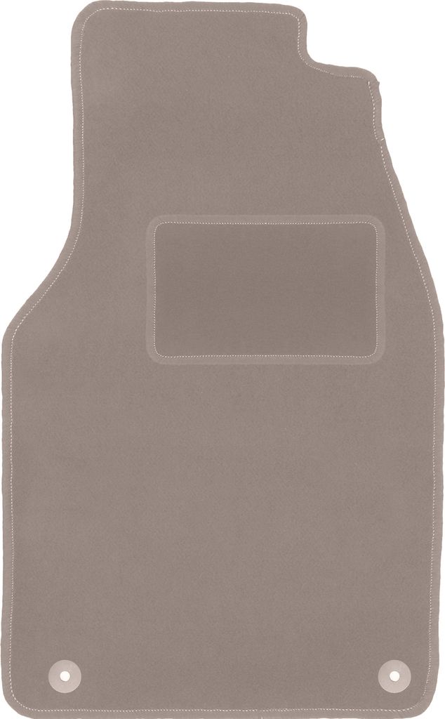 Fahrerfußmatte Velours beige passend für Volkswagen Transporter T4 (1993-2001, Lieferung) – mit Befestigungen – passgenau