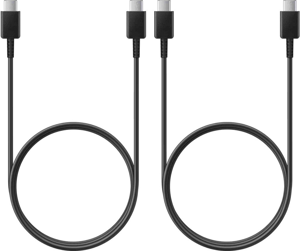2x Schnell-Ladekabel USB-C 1m 5A schwarz für Huawei Mate X3 XS 2 50 Pro 40 Pro XS beidseitig USB Typ C Anschluss