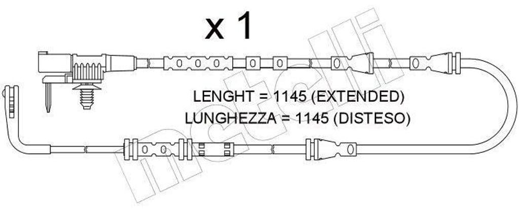 METELLI SU.384 Warnkontakt Bremsbelagverschleiß 1145mm Vorne für JAGUAR E-Pace (X540)