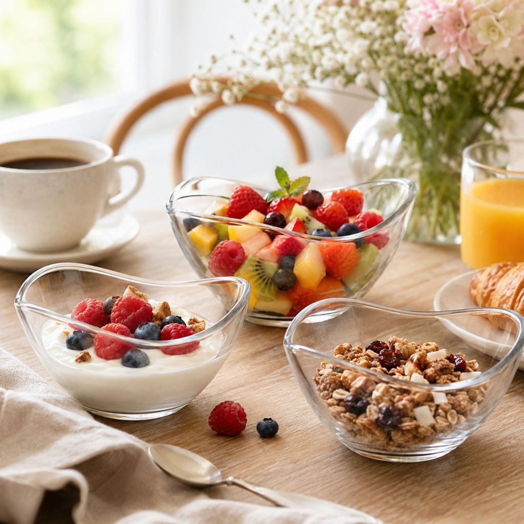 LAV Glasschalen 6er Set Dessertschalen Müslischalen