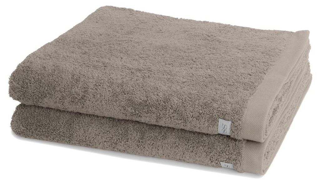 Ross Sinfonie 2 X Duschtuch im Set Walkfrottee aus reiner Baumwolle 500 g/m², Hohe Saugkraft und flauschig weicher Griff, Gewebte Bordüre für el...