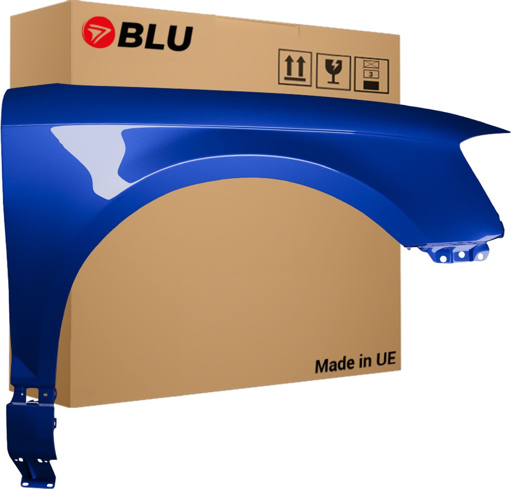 BLU Kotflügel Passend für Audi A3 8P II-generation LIFT LZ5C Rechts Blau MauritiusBlau OzeanBlau | 2008-2012 | Vorderseite Vorne | Lackiert | Ein...