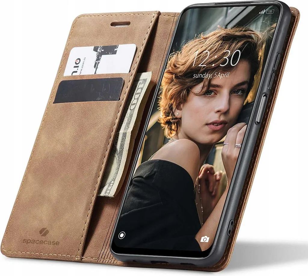 Cover a Portafoglio SPACECASE Bronzo per Poco M3 Pro / Mi Note 10 5G