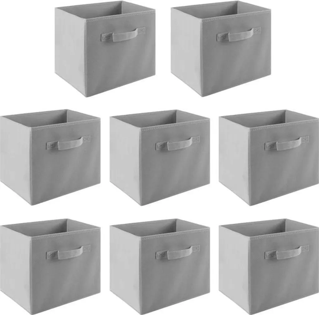 Gagnez de la Place avec ces 8 Boîtes de Rangement Pliables en Tissu Marron