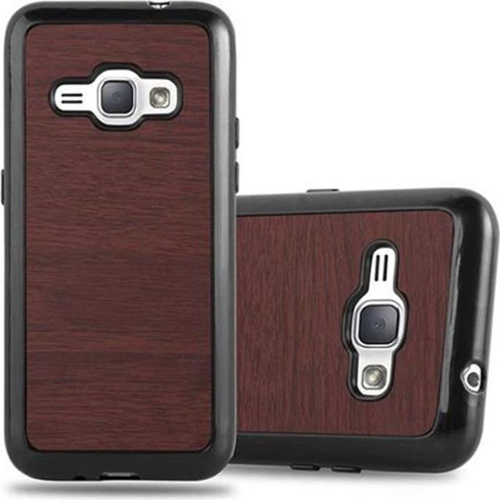 Cadorabo Handyhülle für Samsung Galaxy J1 2016 in Braun Schutzhülle Hülle Etui Case Cover TPU Silikon