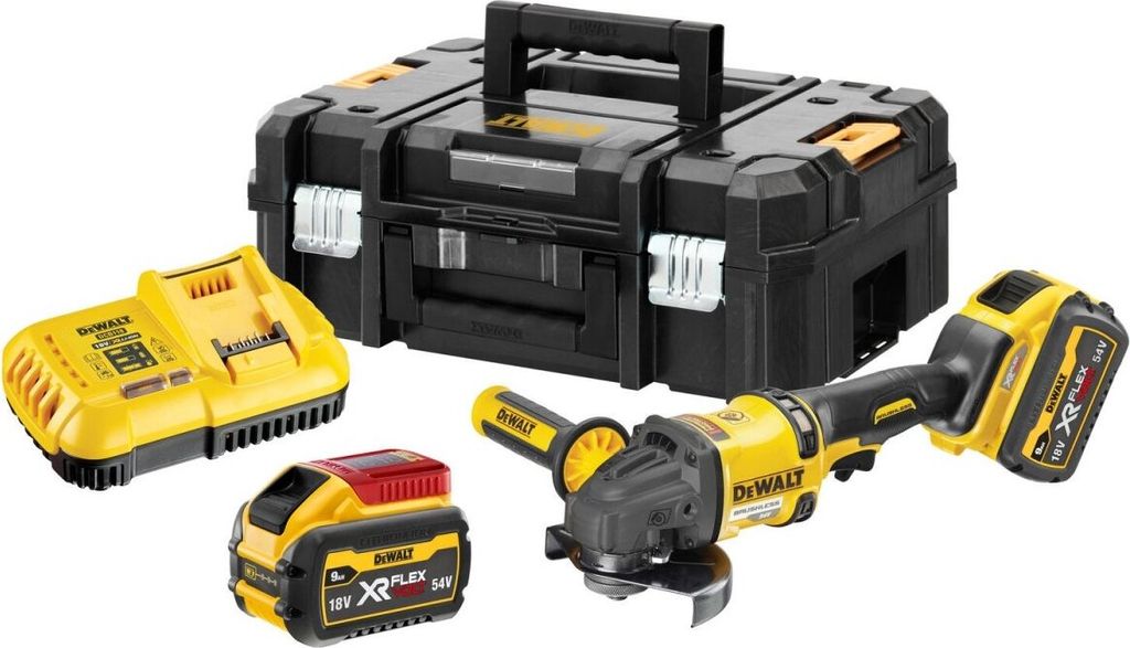 DeWALT DCG418X2 Akku Winkelschleifer 54V 9Ah FlexVolt Ø 125 mm bürstenlos Koffer