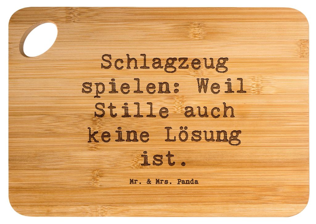 Mr. & Mrs. Panda schneidbrett Spruch Schlagzeug Magie - Produktbild 