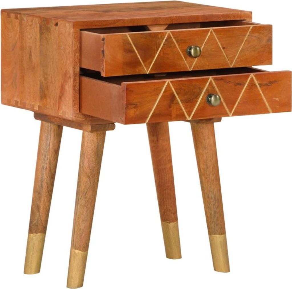 vidaXL Nachttisch 43×30×58 cm Massivholz Mango