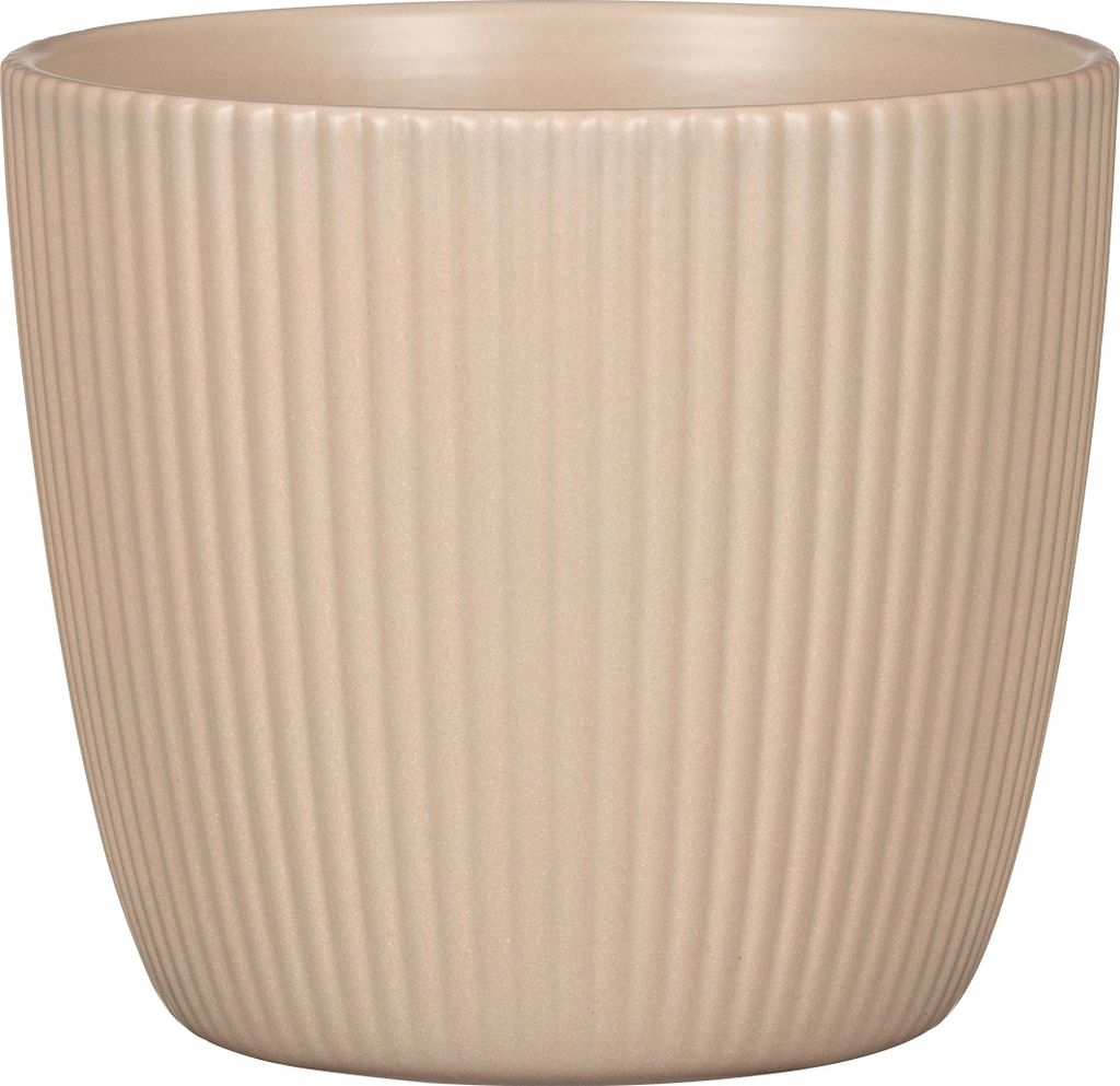 Scheurich Aura, Blumentopf aus Keramik, Farbe: Dry Reed, 27,5 cm Durchmesser, 24,5 cm hoch, 10,32 l Vol.
