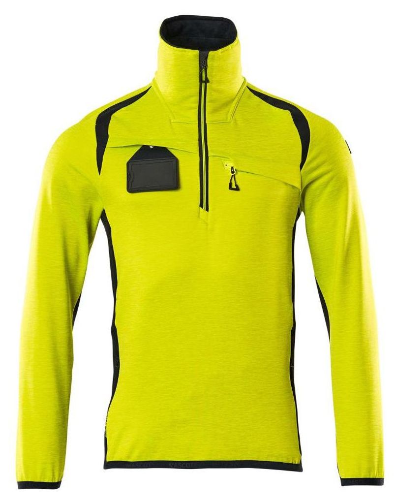 MASCOT Fleecepullover mit kurzem Reißverschluss 19303-316-17010 Hi-vis Gelb/Schwarzblau 2XL