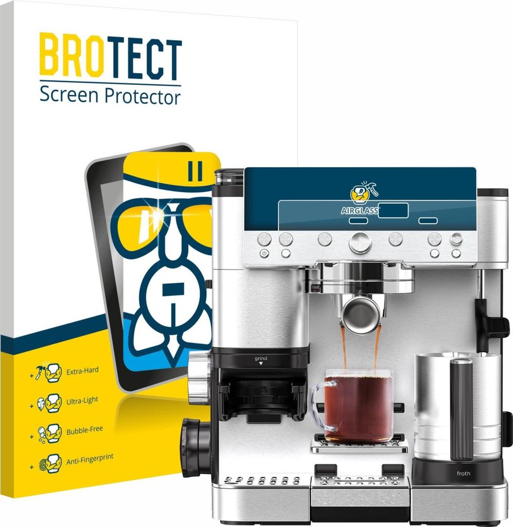 BROTECT Schutzglas für Ninja Luxe Cafe Premier ES601EU Schutzfolie Panzer Folie Glas Display Schutz klar