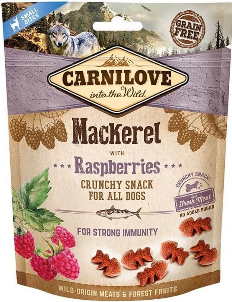 Carnilove Dog Crunchy Snack - Mackerel with Raspberries 200g
