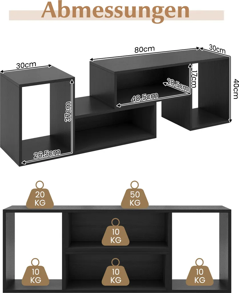Support TV 60 Pouces Extensible pour Optimiser l'Espace Multimédia Noir