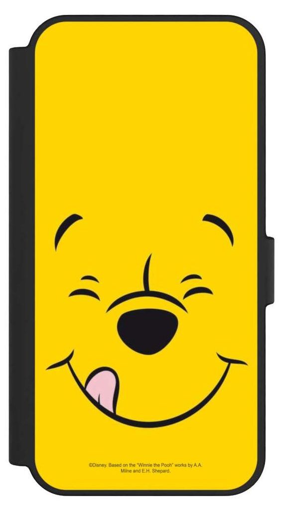 NIVOCASE Klapphülle für Samsung Galaxy S24 FE 5G Handyhülle aus Kunst Leder NIVOflip schwarz Disney Offizielles Lizenzprodukt Winnie Puuh