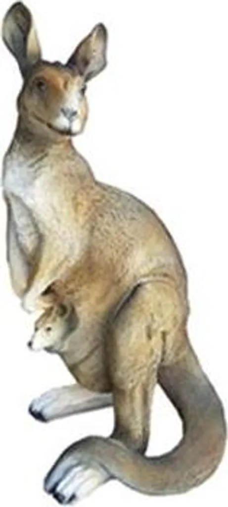 Déco Jardin Originale : Statue Kangourou Personnage 47cm - Ambiance Faune
