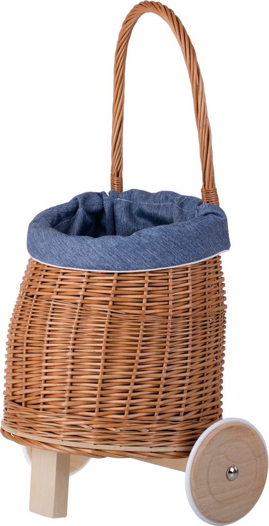 Korbwagen Anhänger aus Weide 20X17 H25/55 CM