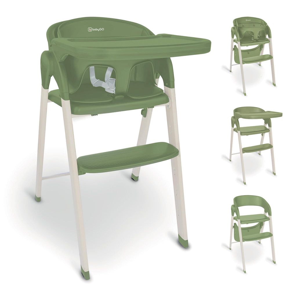 BabyGo Hochstuhl Levels, khaki/weiß Produktbild 