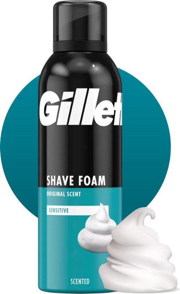 Gillette Sensitive Rasierschaum, 200ml Produktbild 