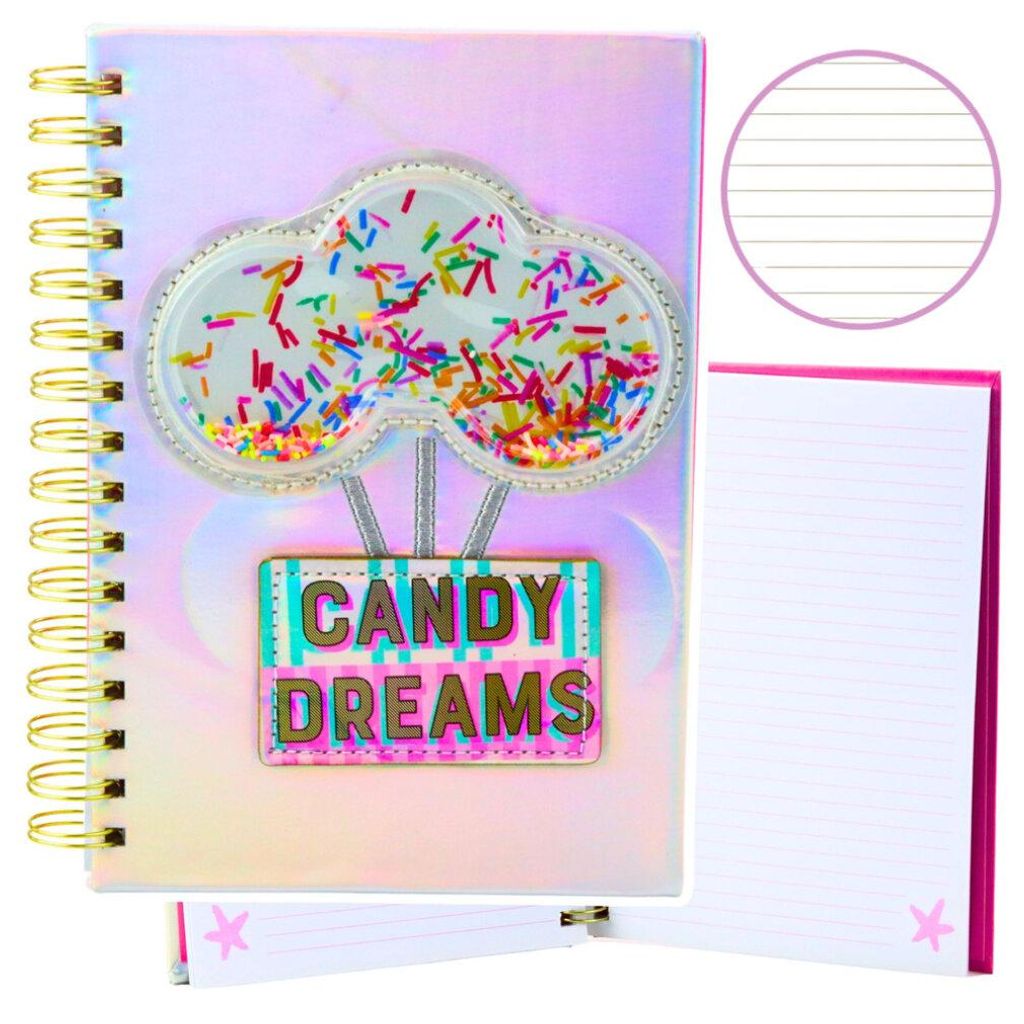 Candy Dreams Holografisches Notizbuch, liniert, A5, 90 Blatt