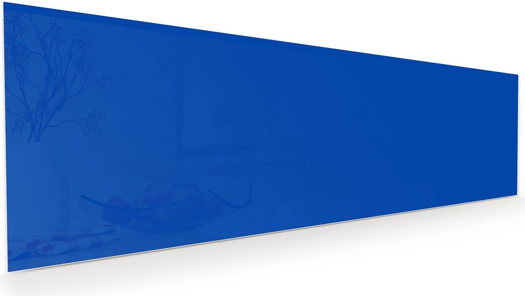 Glasbild 120x40cm in XXL für Wohnzimmer, Schlafzimmer Motiv Dunkelblauer Hintergrund II