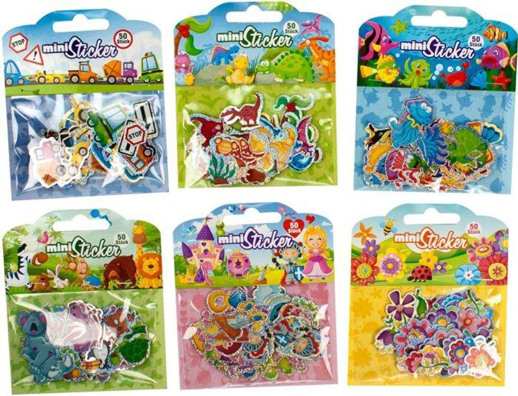 Trendhaus Mini Sticker 50er Set, sortiert (1 Stück) 939708 Produktbild 