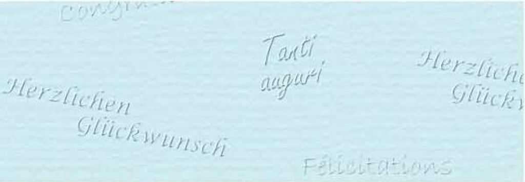 Prägekarton Elegance 220g/qm 23x32cm VE=5 Blatt Glückwünsche hellblau