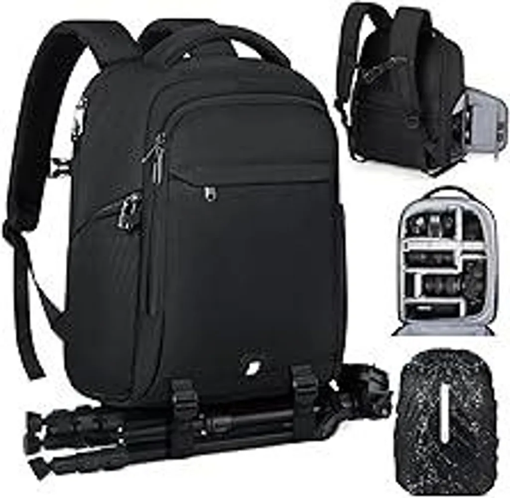 Zaino Borsa Fotografica RAINSMORE: Protezione DSLR e Laptop 14"