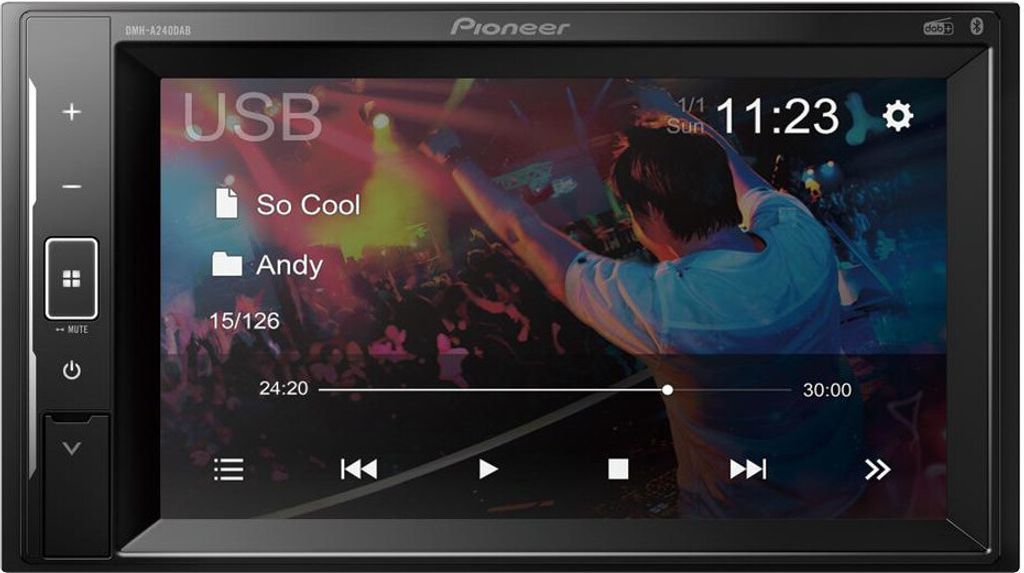 Pioneer DMH-A240DABAN USB/BT 6,2' Disp. 2-DIN + Ant. Produktbild 