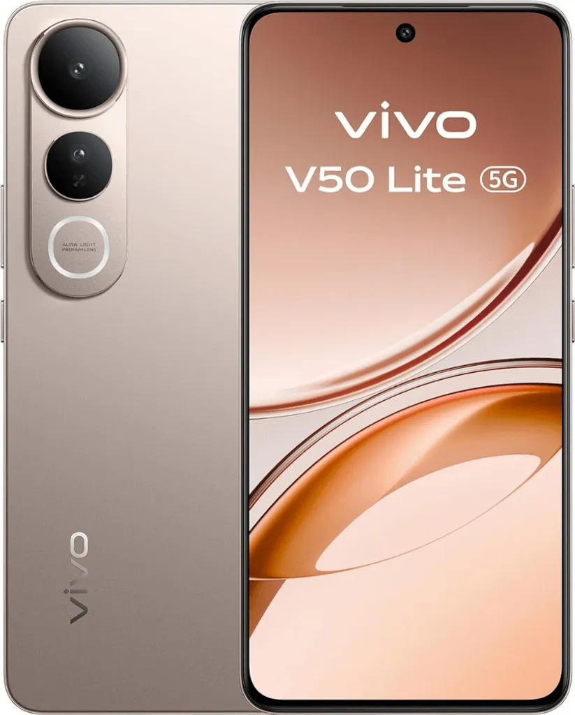 Smartphone 5G Vivo V50 Lite 256GB Or Titane Mobile Android Double SIM