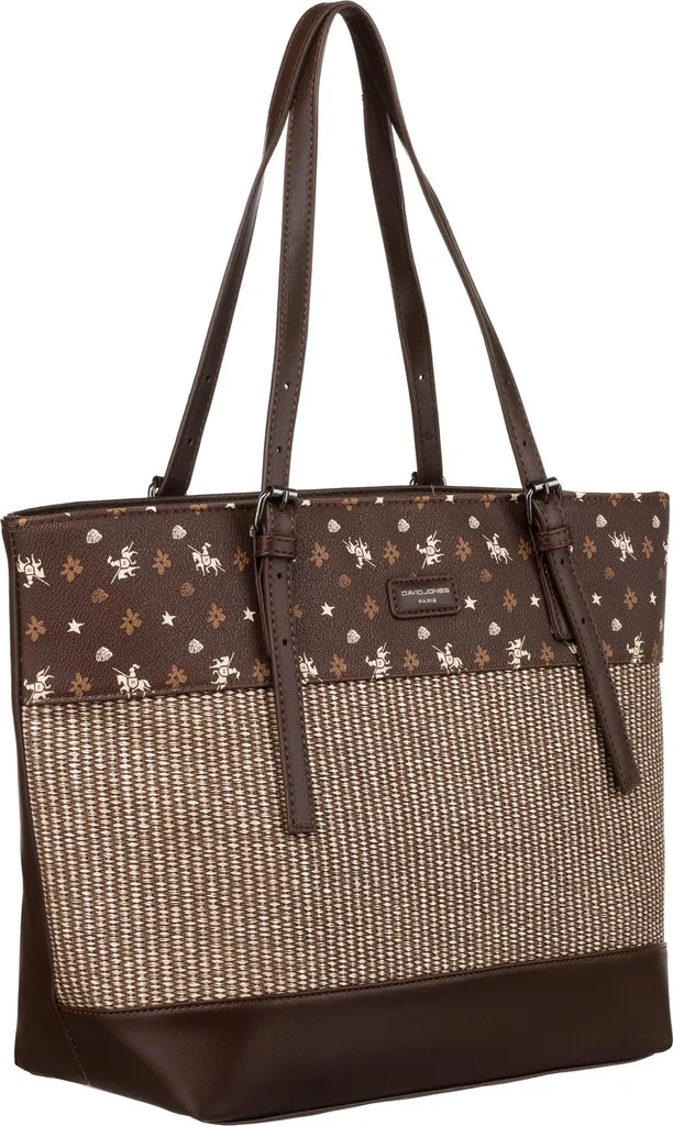 David Jones Borsa Shopper Grande Donna Marrone: Eleganza Francese